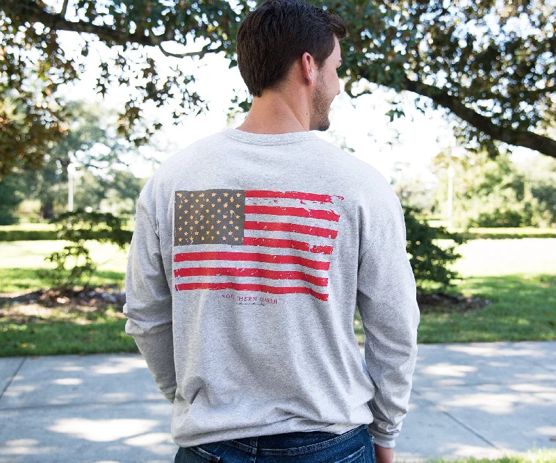 Vintage-Inspired Garments Vintage Flag Tee - Long Sleeve