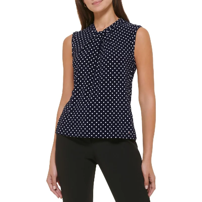 Stylish Women's Attire Womens Polka Dot Polyester Pullover Top