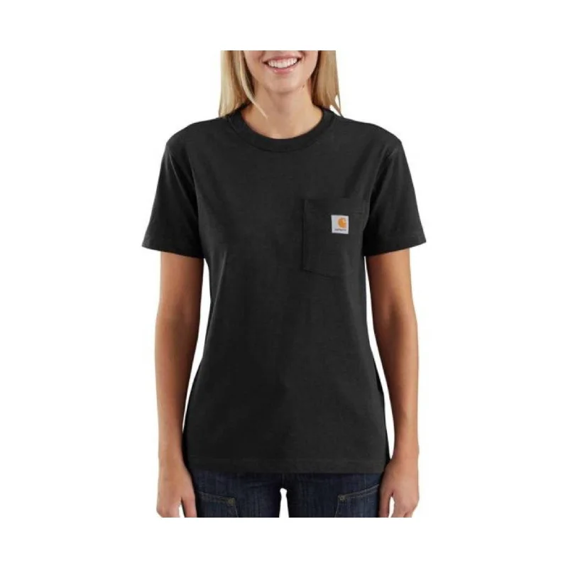 Women's Weekend Outfit Carhartt Women's Loose Fit Heavyweight Short-Sleeve Pocket T-Shirt - Black